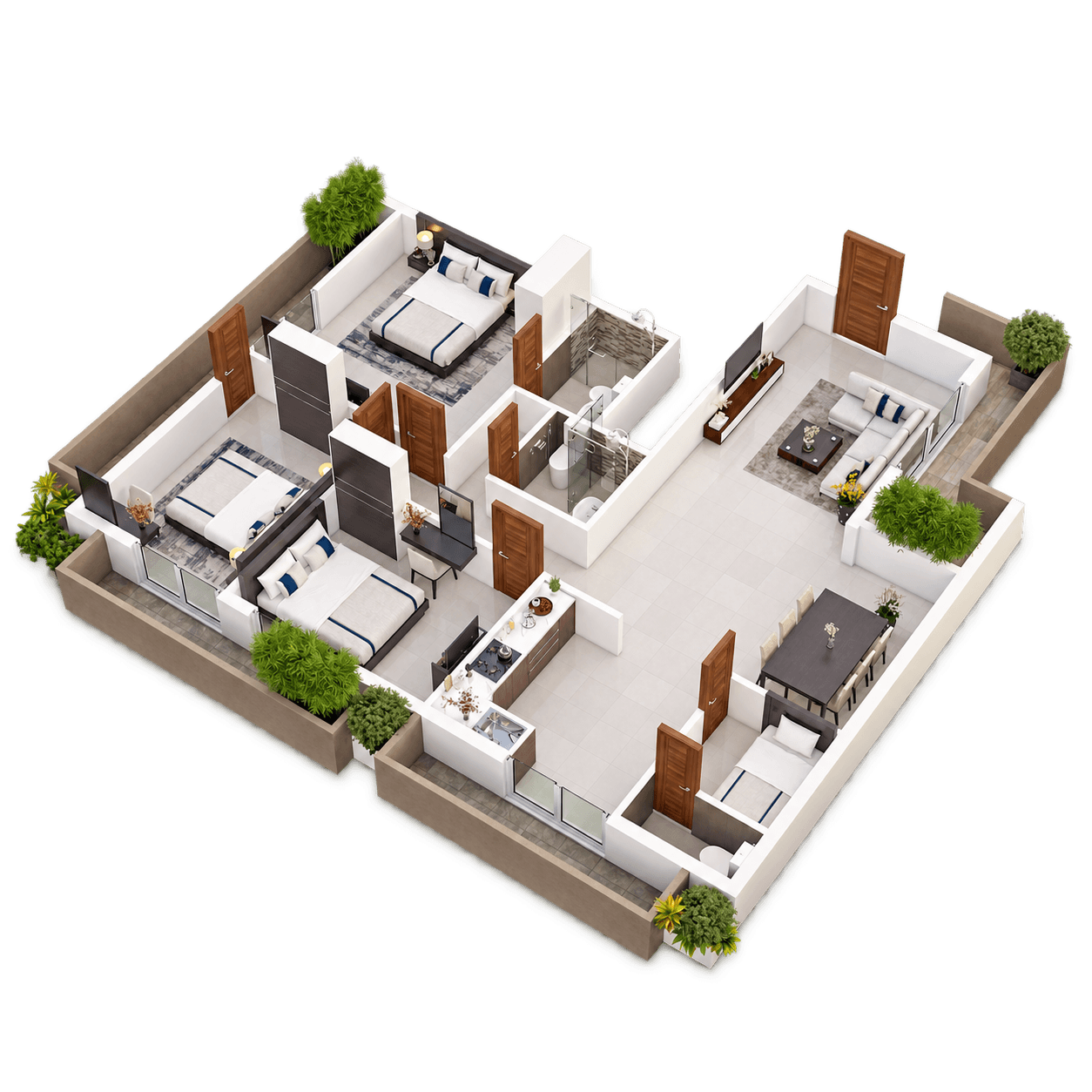 Classic 1 Danburite, 3D layout