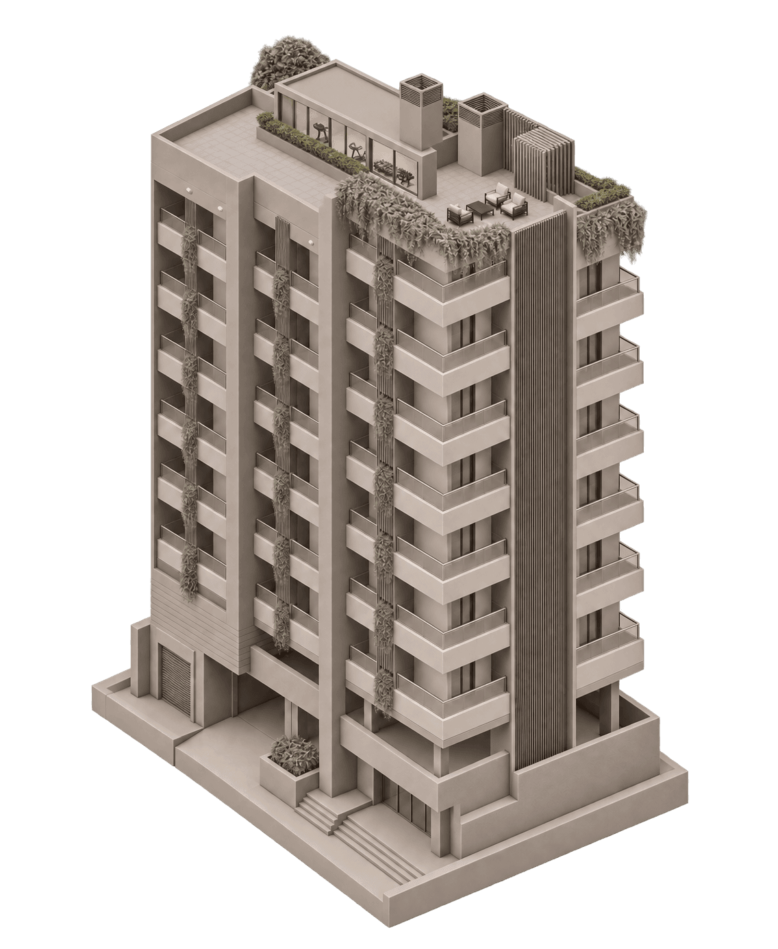 Classic 2 isometric building illustration
