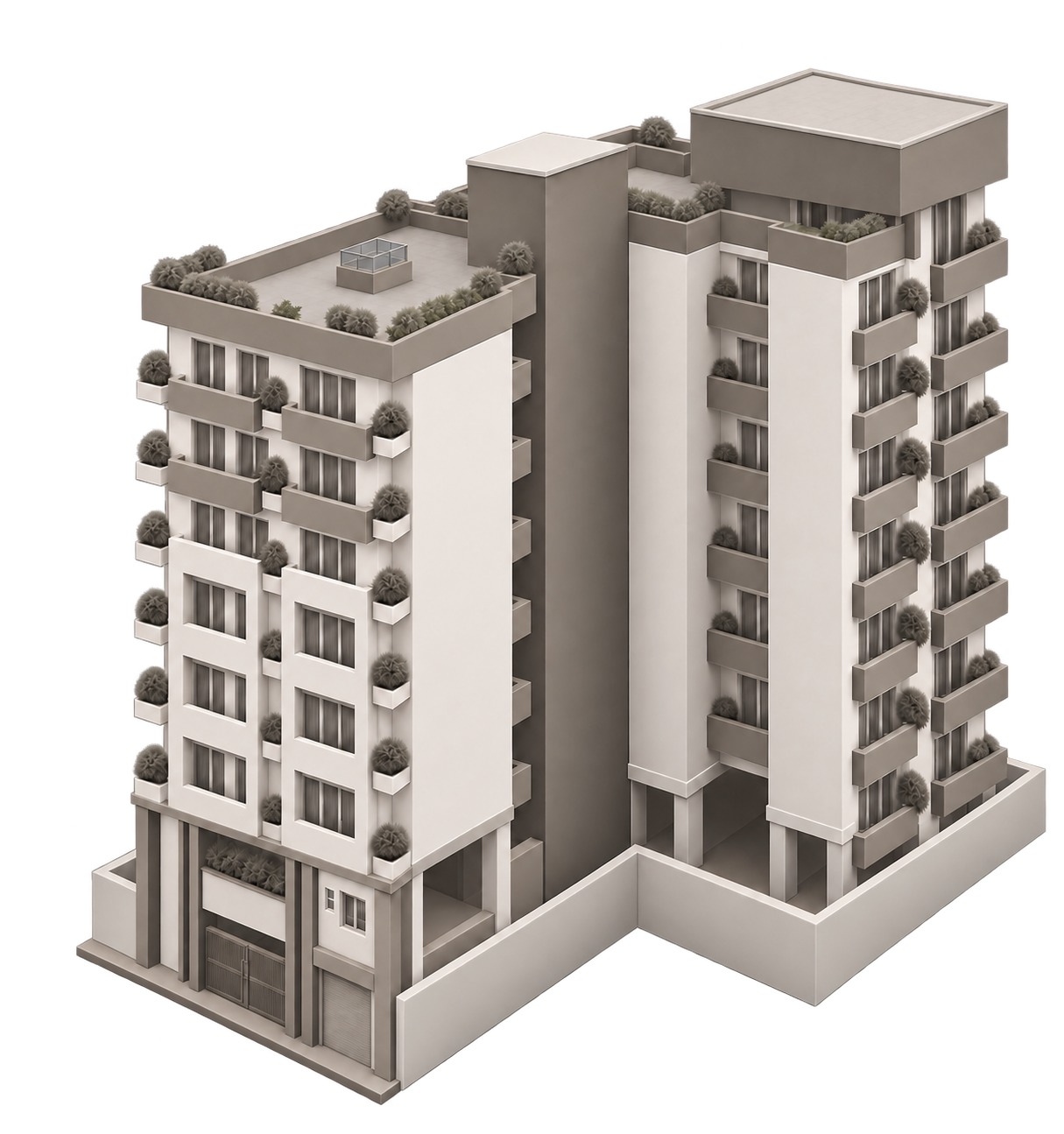 Classic 1 isometric building illustration