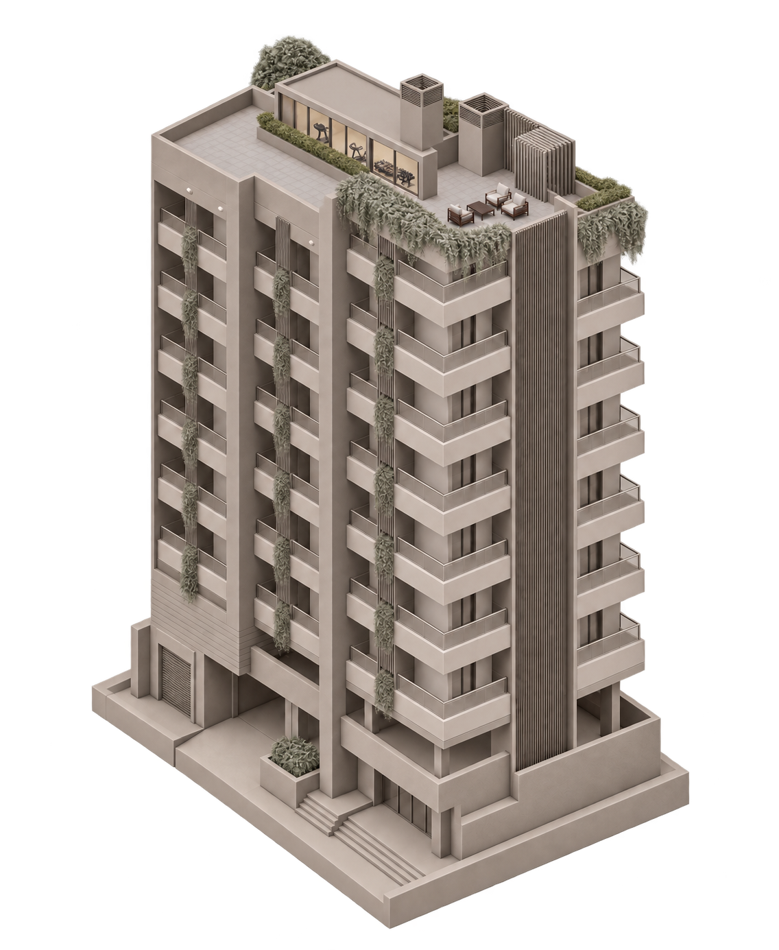Classic 2 isometric building illustration